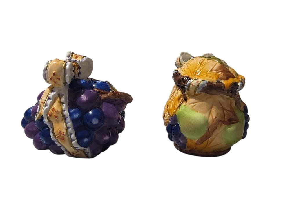 Vintage Grape and Fruit Salt & Pepper Shakers
